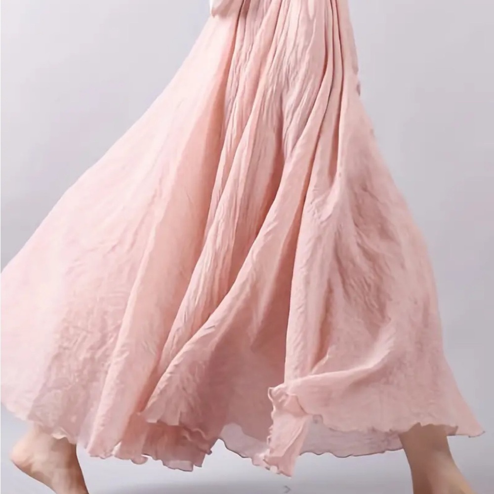 Elegant Pink Maxi Skirt